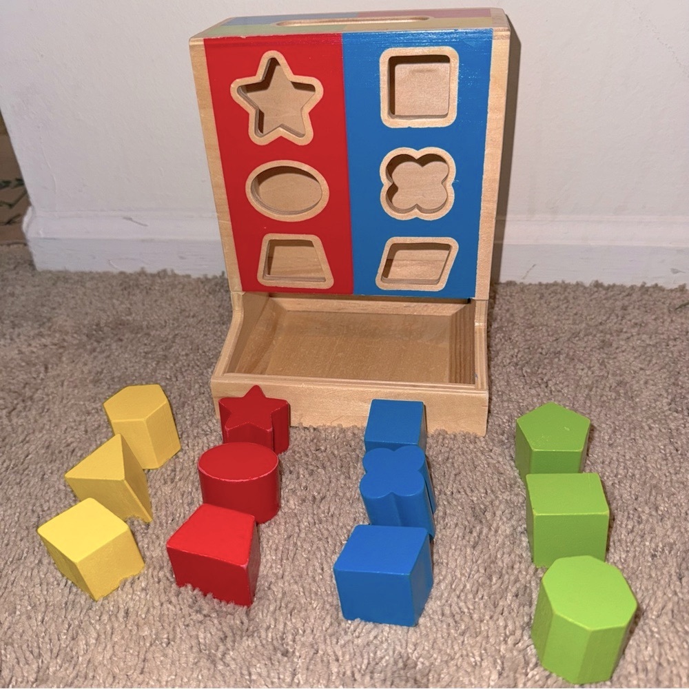Melissa & Doug Colorful Wooden Shape Sorter